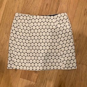 J Crew size 4 white dot mini skirt